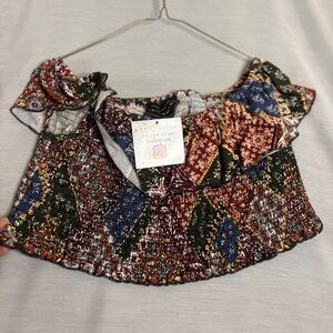 Polly & Esther Multicolor Off-Shoulder Blouse